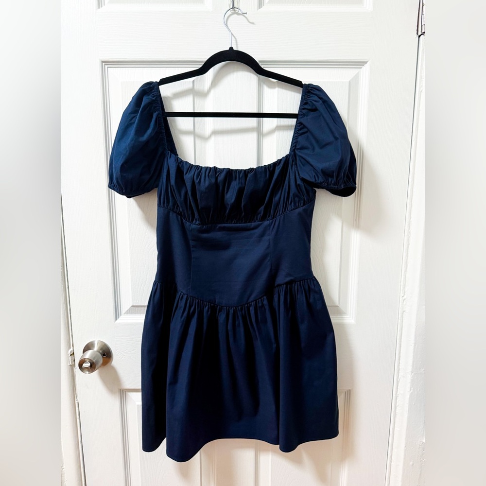 NWT Reformation Marielle puff sleeve basque waist dress squareneck cottagecore - Picture 2 of 12